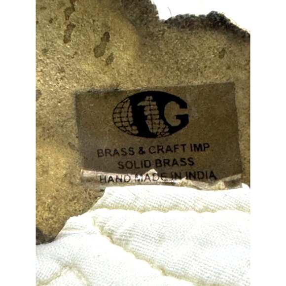 Vintage Gold Brass Cherub Candle Holder With Grapevine Design - Picture 15 of 15